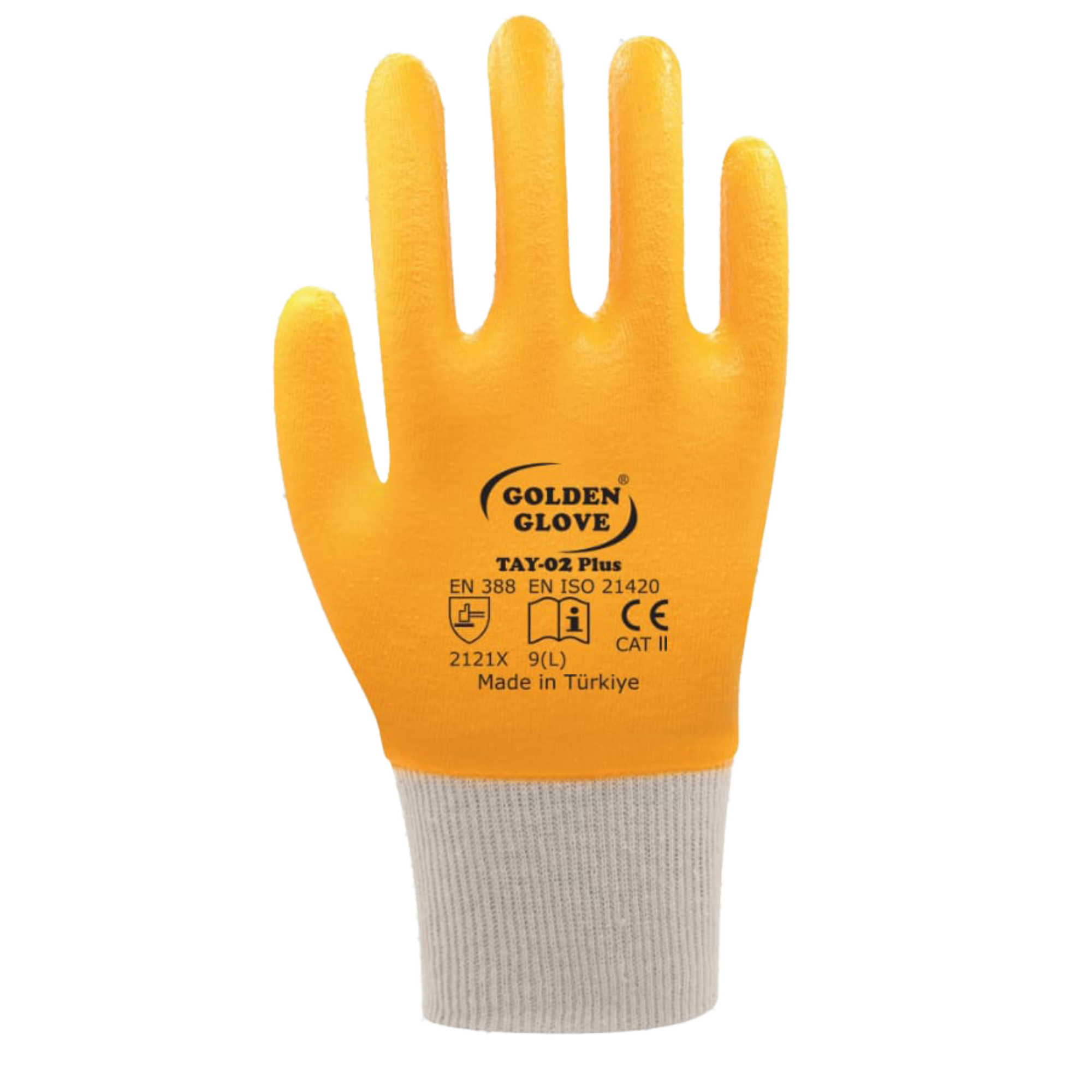 GOLDEN GLOVE TAY-02+PLUS NİTRİL ELDİVEN SARI NO:9