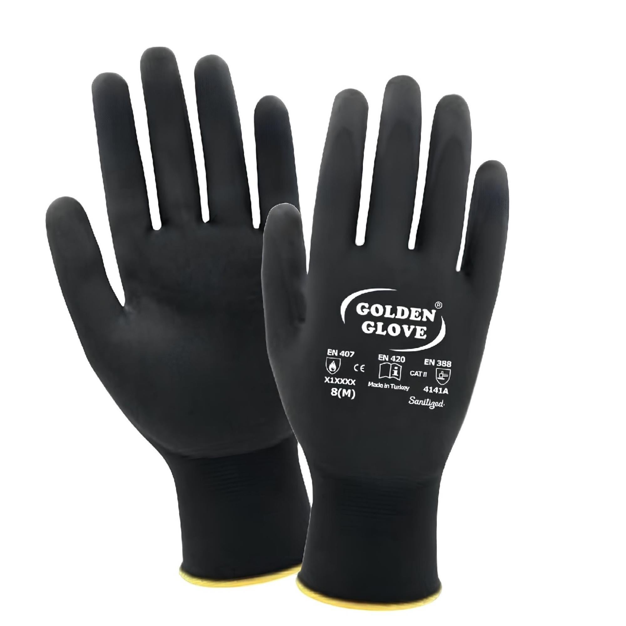 GOLDEN GLOVE TAY-11MİCRO KÖPÜK ELDİVEN SİYAH NO:10
