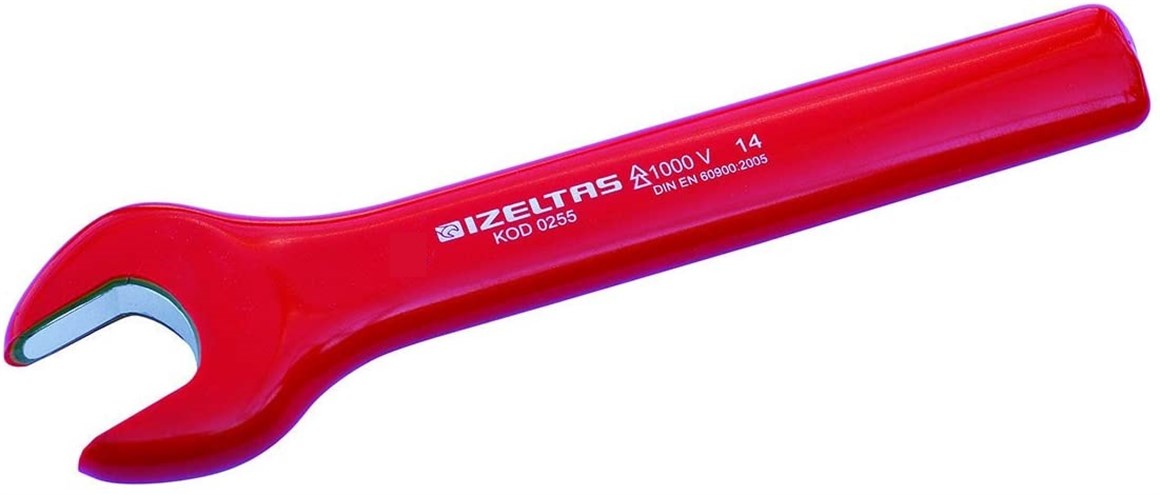 Izeltaş 0255010014 Süper Izoleli Çatal Bir Ağız Anahtar, 14 Mm