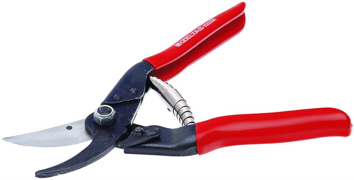 İzeltaş 6715270225 Bağ Makası Confort Tip, Kırmızı/Siyah/Krom, 225 Mm