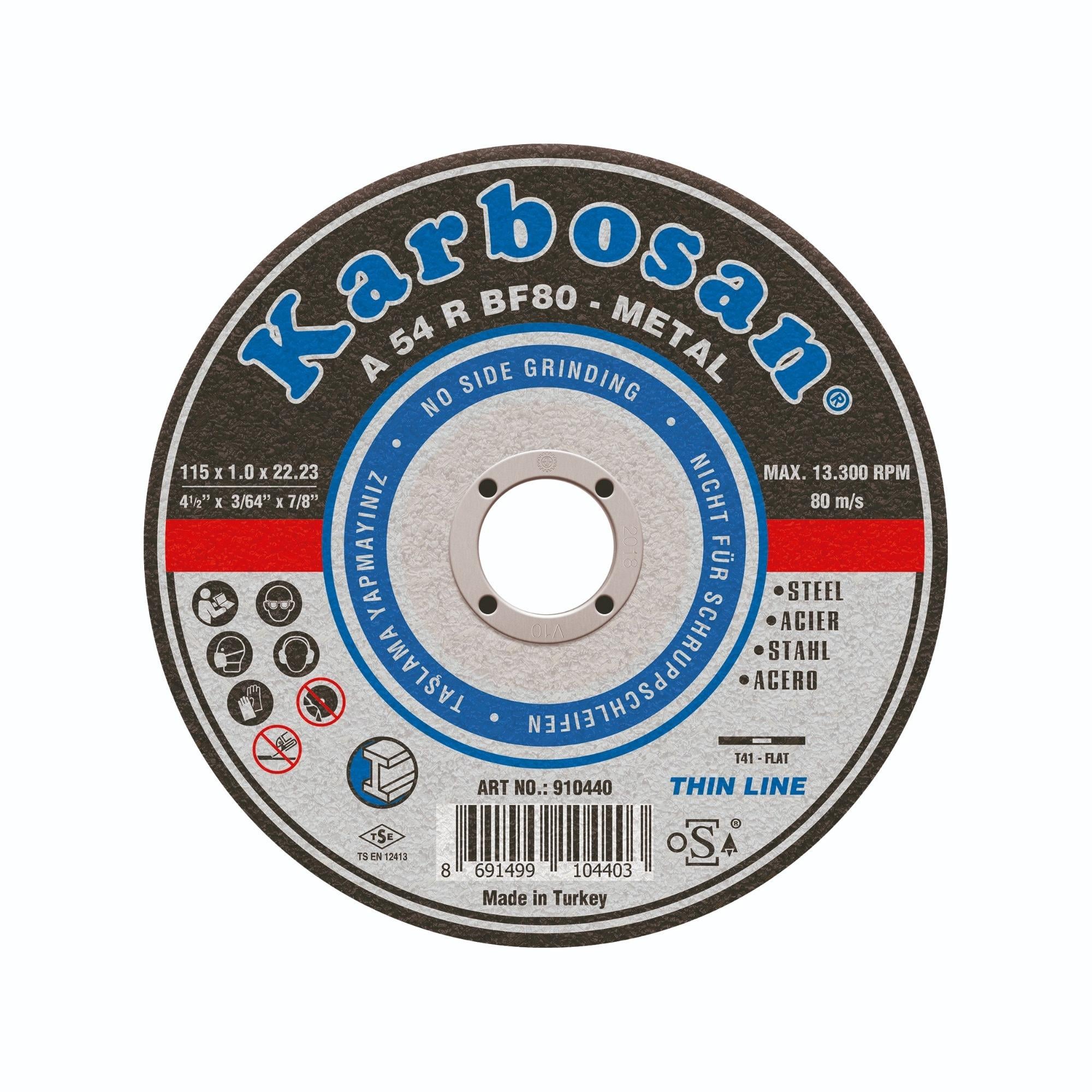 KARBOSAN METAL İNCE KESME 115x1.0x22 (910440)