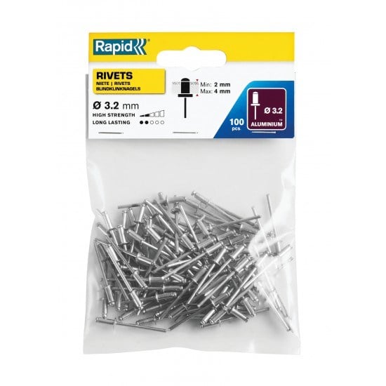 PERÇİN Ø3.2 x 8mm ALÜMİNYUM 100 Adet