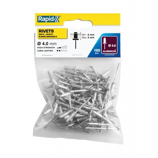 PERÇİN Ø4 x 12mm ALÜMİNYUM 100 Adet