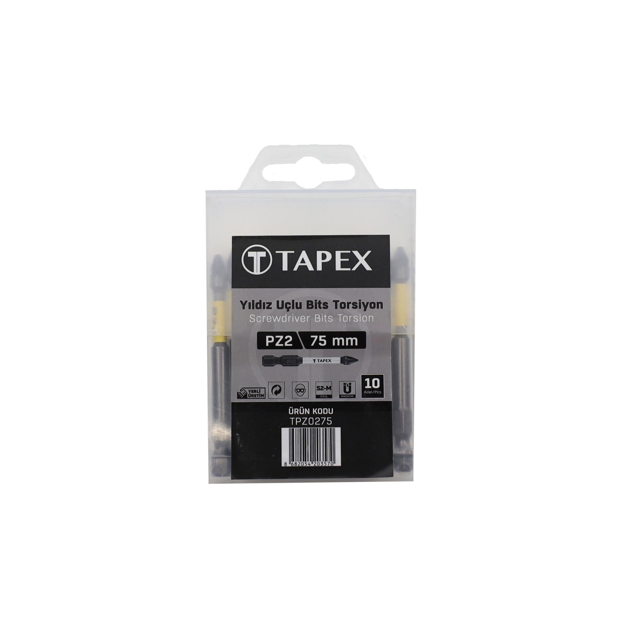 TAPEX TORSİYON BİTS UÇ PZ2 75 MM