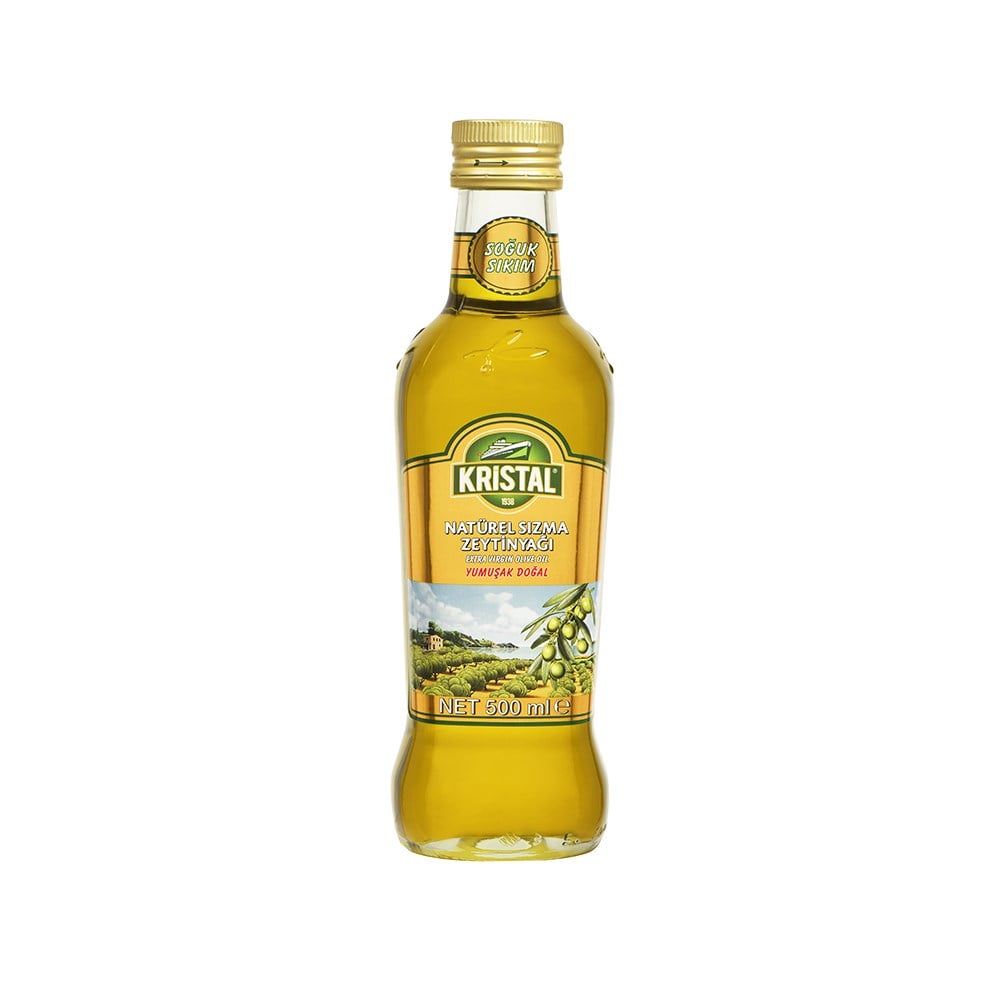 Natürel Sızma Zeytinyağı Yumuşak Doğal 500 ml Cam Şişe