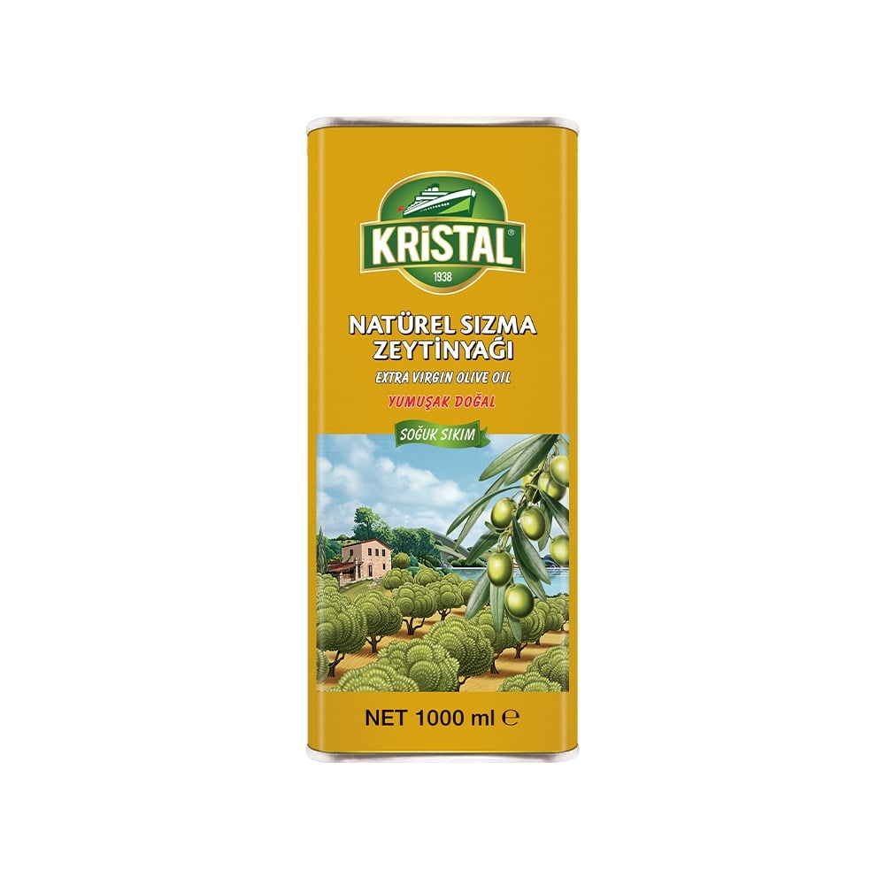 Natürel Sızma Zeytinyağı Yumuşak Doğal 1 L Teneke