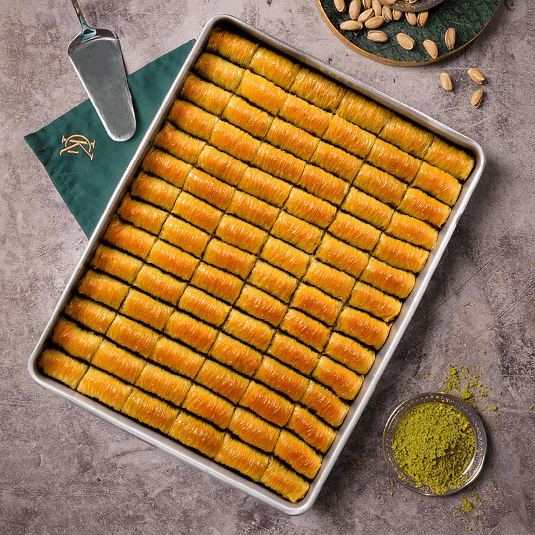 Fıstıklı Sarı Burma Tepside