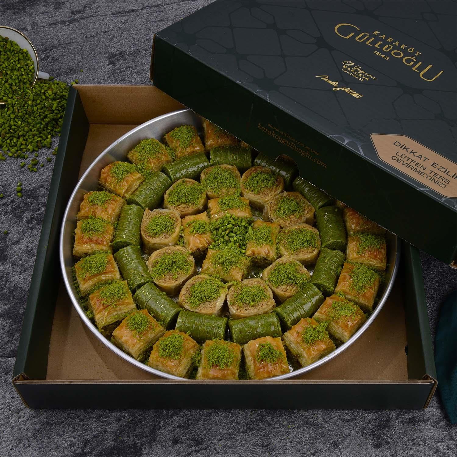 Special Baklava With Pistachio On The Tray