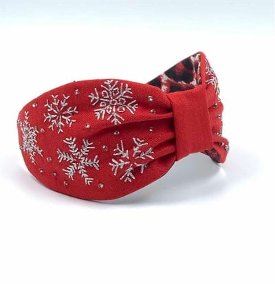 KAR TANESİ NAKIŞLI KIRMIZI TAÇ SNOW02