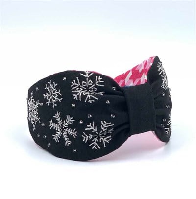 KAR TANESİ NAKIŞLI SİYAH TAÇ SNOW1