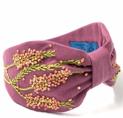 MİMOZA NAKIŞLI PASTEL FUŞYA TAÇ MM06A