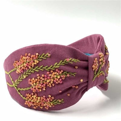 MİMOZA NAKIŞLI PASTEL FUŞYA TAÇ MM06B
