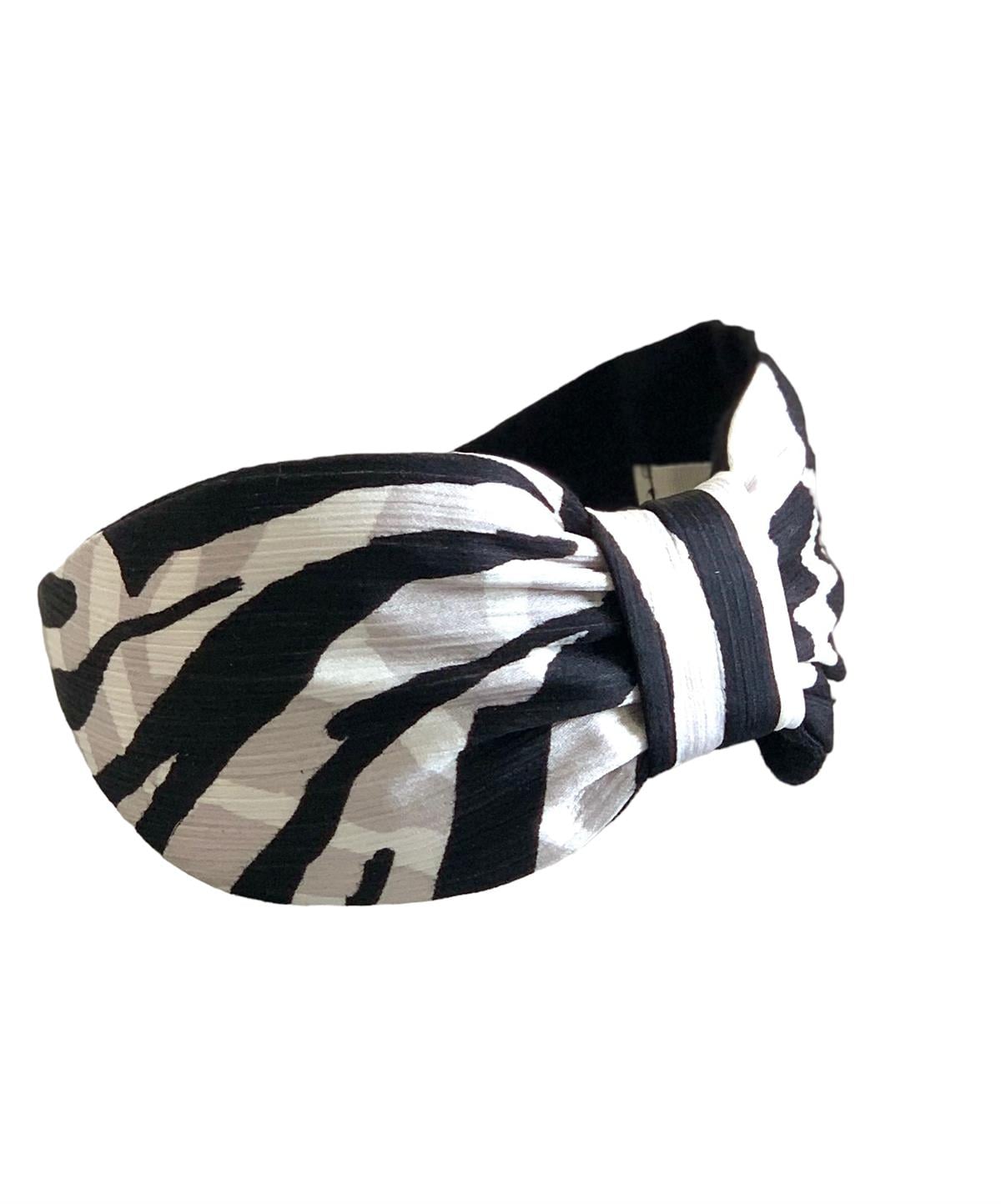 ZEBRA DESEN SATEN SİYAH BEYAZ TAÇ ZEB01