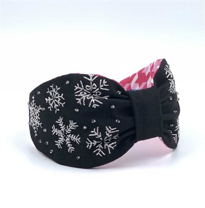 KAR TANESİ NAKIŞLI SİYAH TAÇ SNOW1