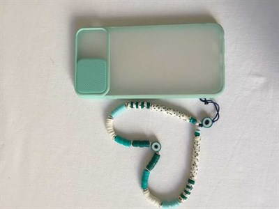 NAZAR BONCUĞU FİGÜRLÜ YEŞİL TELEFON CHARMI