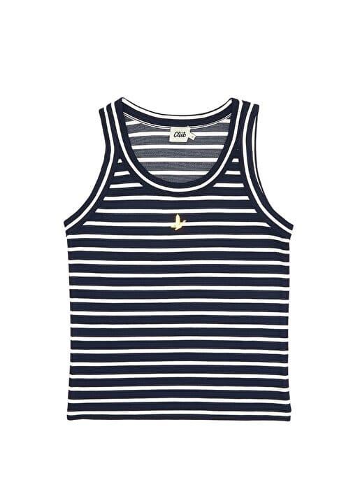 BYMN Çizgili Siyah Atlet