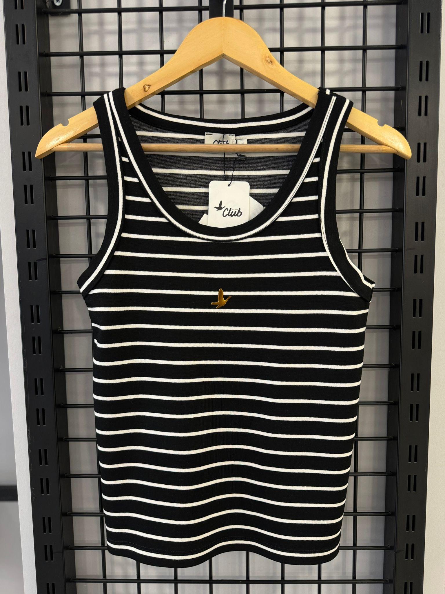 BYMN Çizgili Siyah Atlet