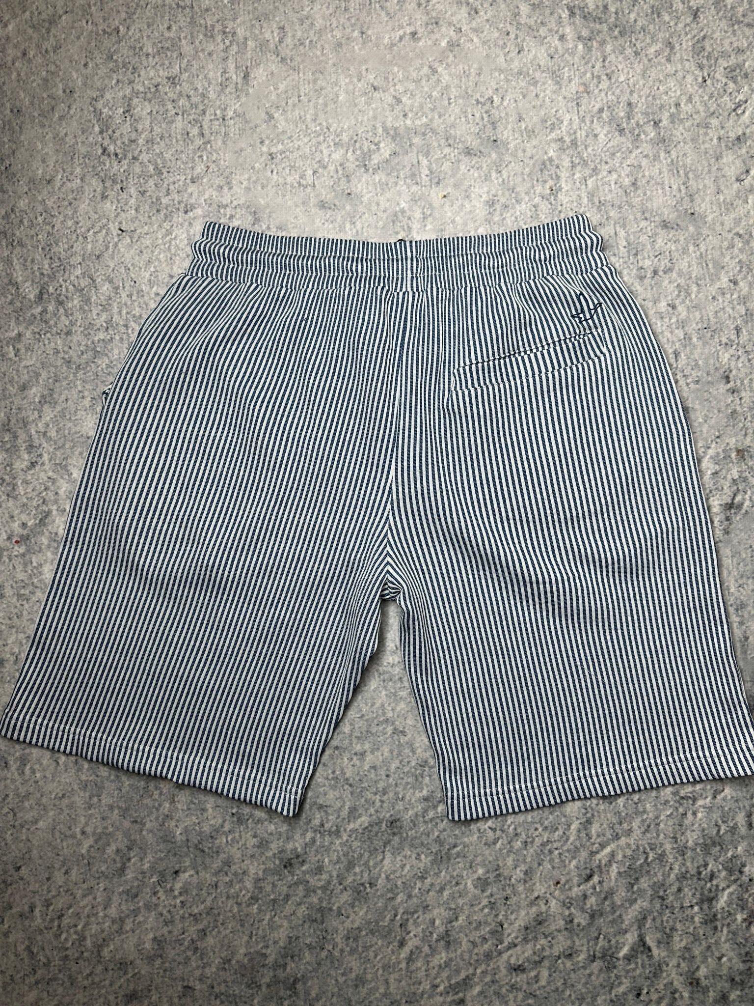 BYMN Lacivert Çizgili Şort