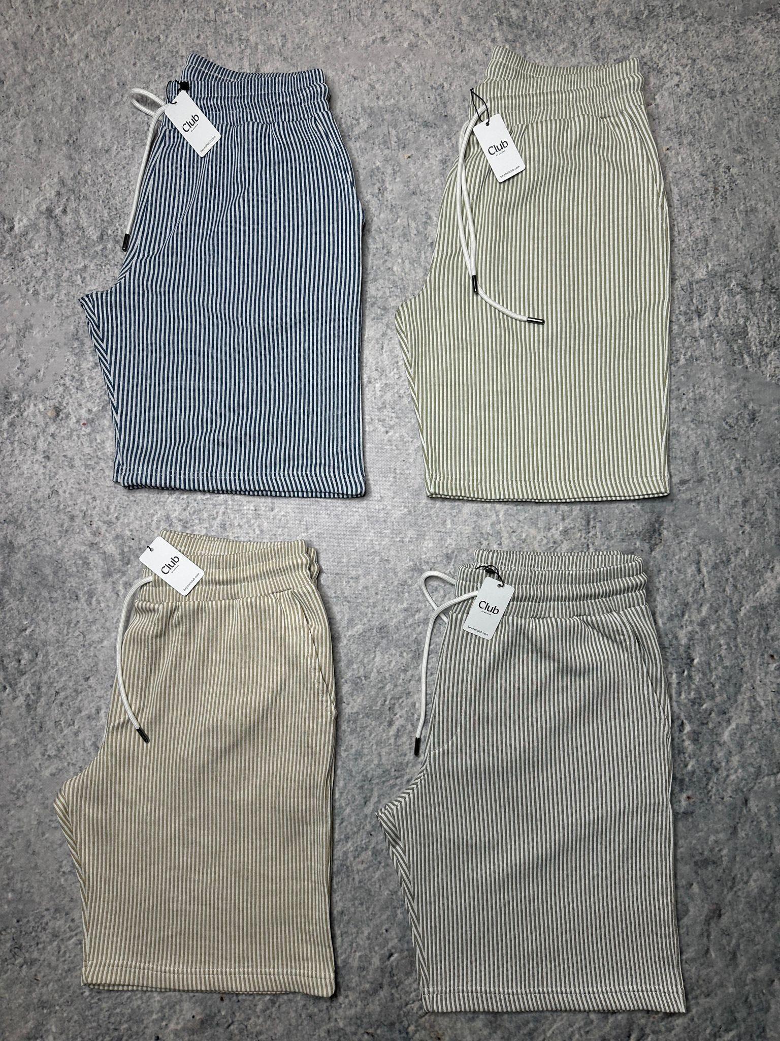 BYMN Yeşil Çizgili Şort