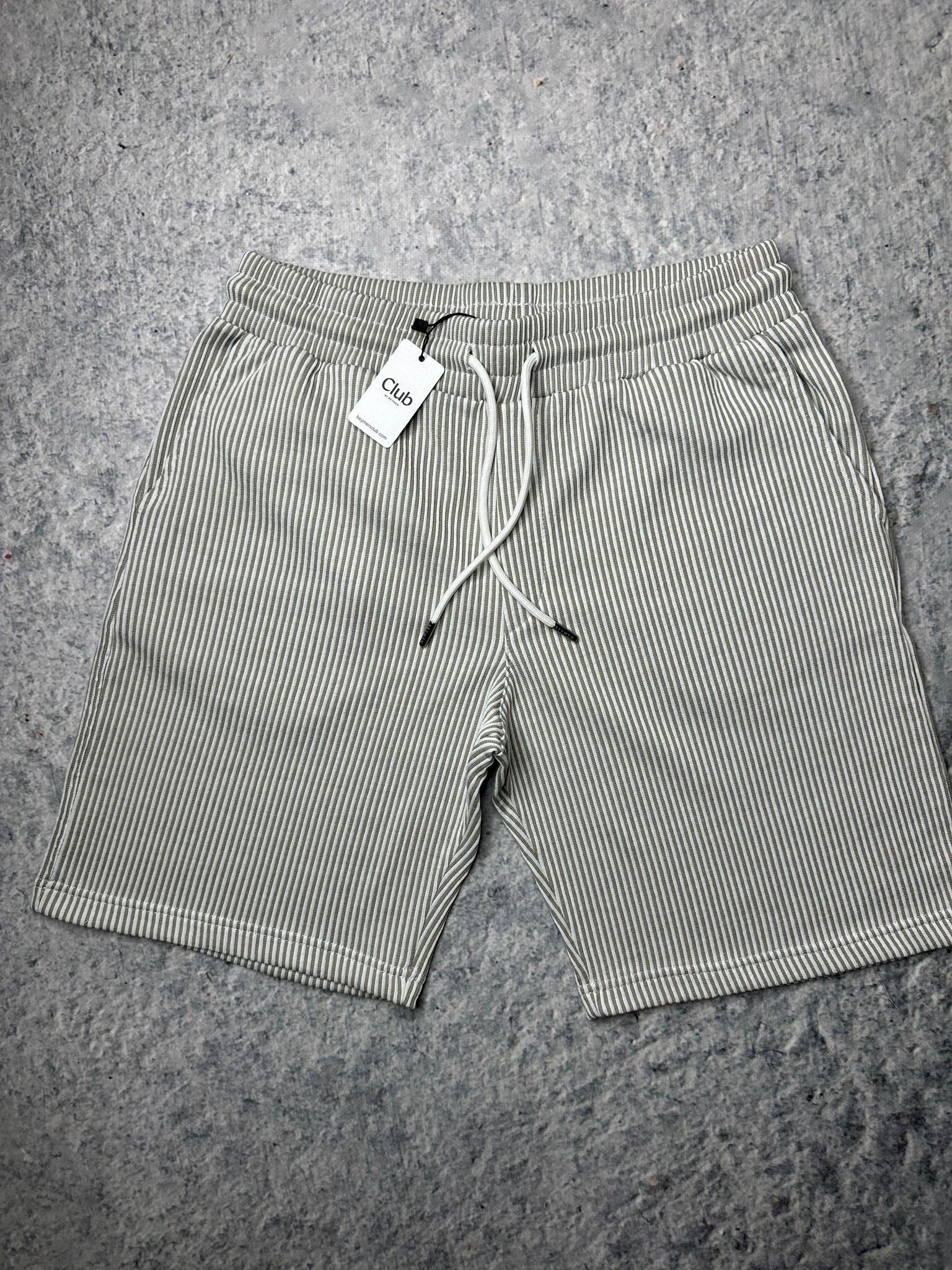 BYMN Yeşil Çizgili Şort