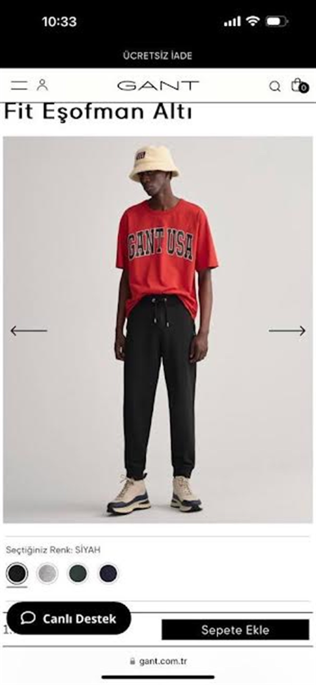 GNT Siyah Eşofman Altı