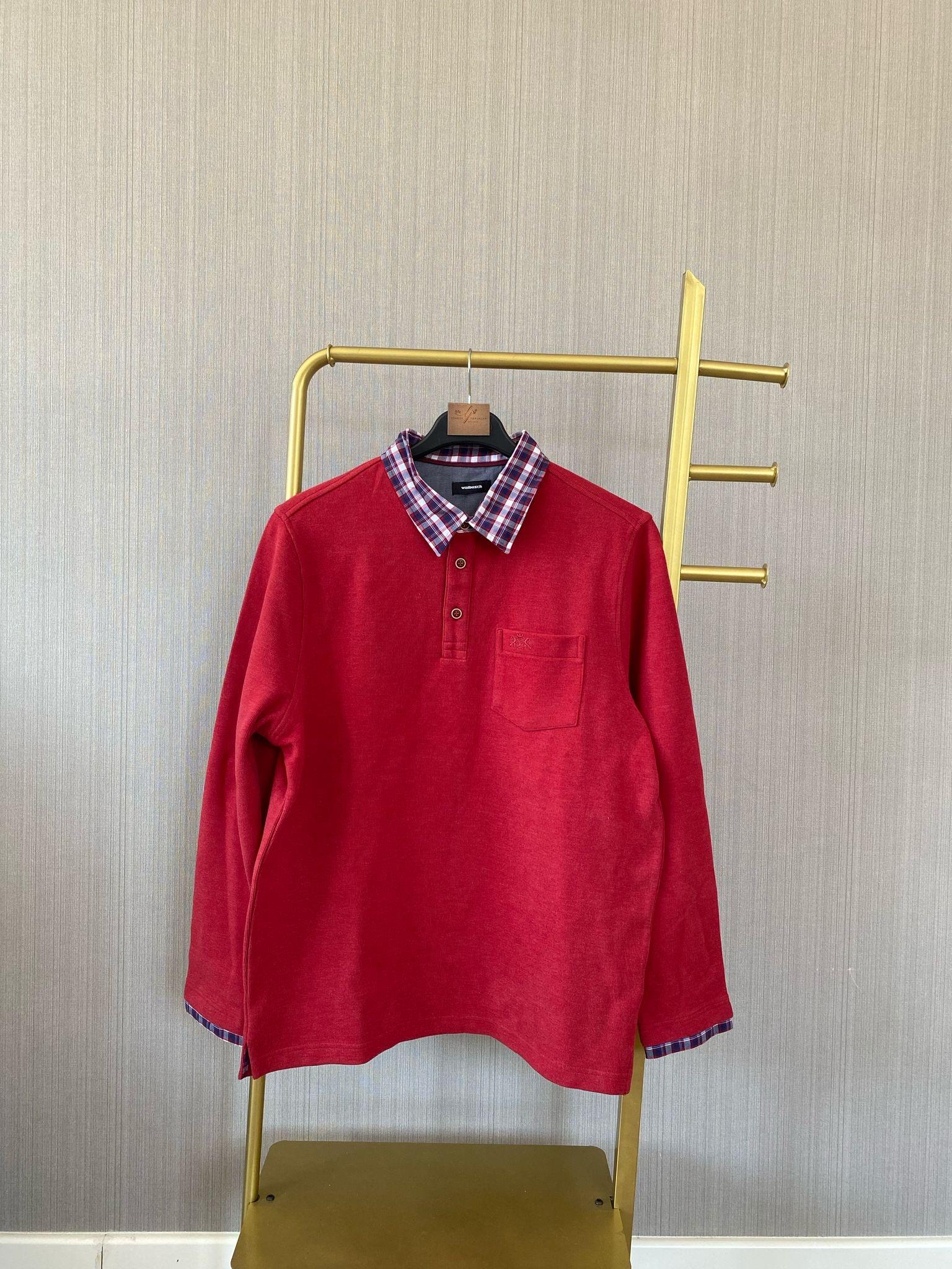Gömlek Yaka Detaylı Bordo Sweatshirt