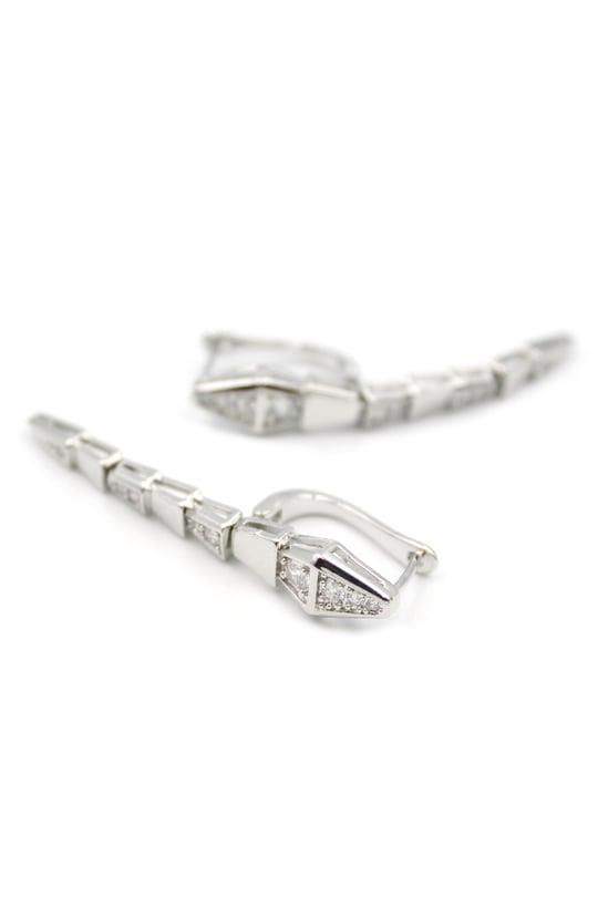 Gümüş Yılan Küpe 