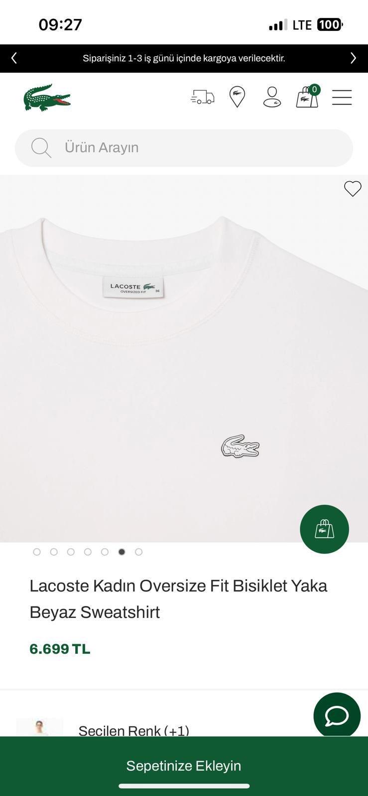 LCST Oversize Beyaz Sweatshirt