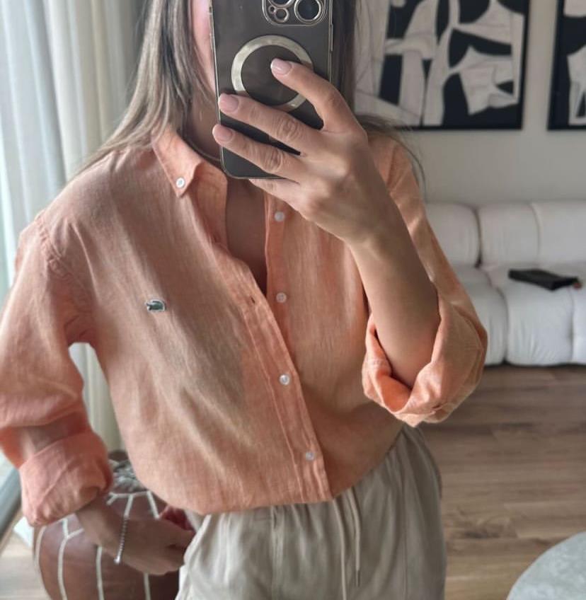 LCST Unisex Somon Keten Gömlek