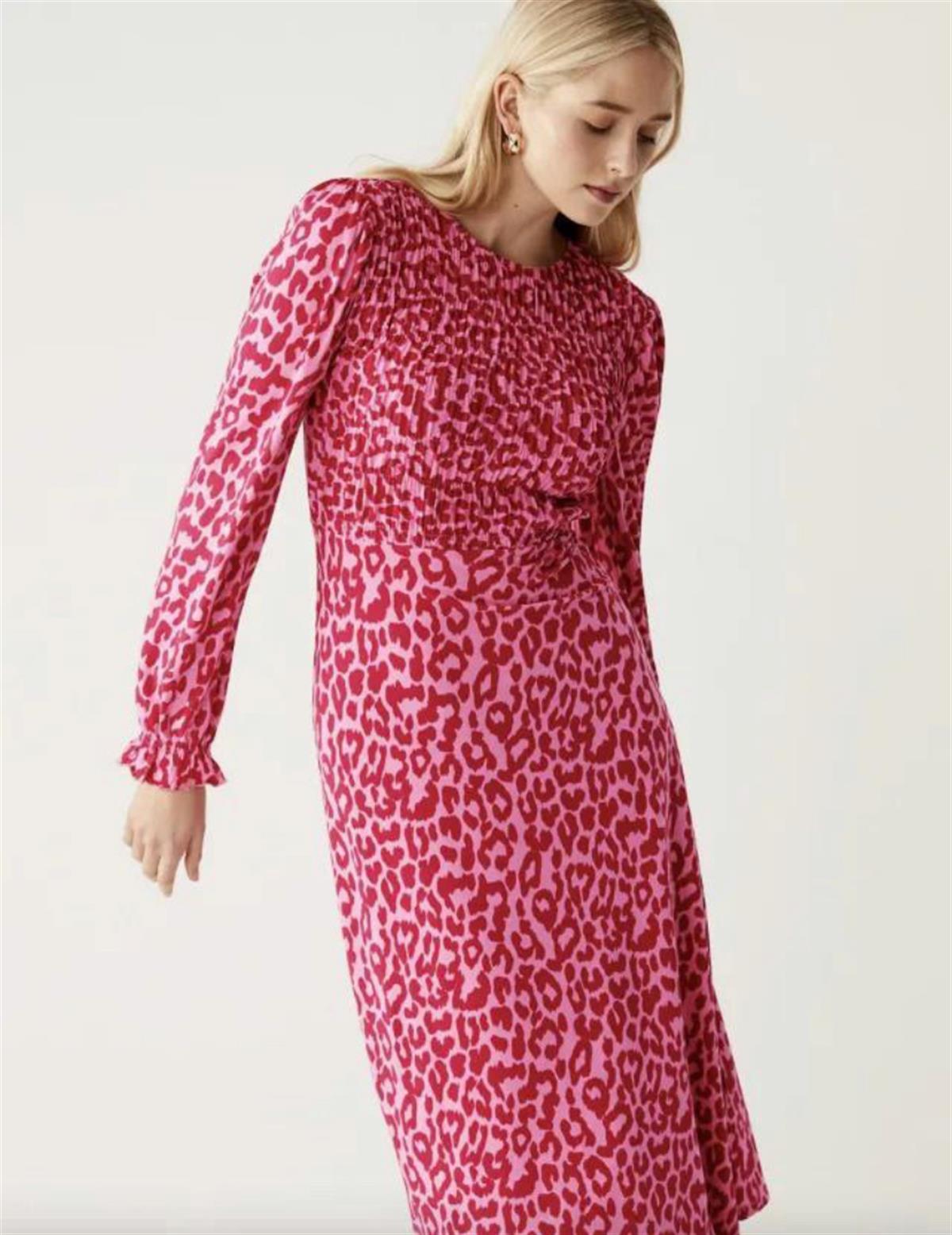 Marks&Spencer Full Likralı Leopar Desenli Elbise
