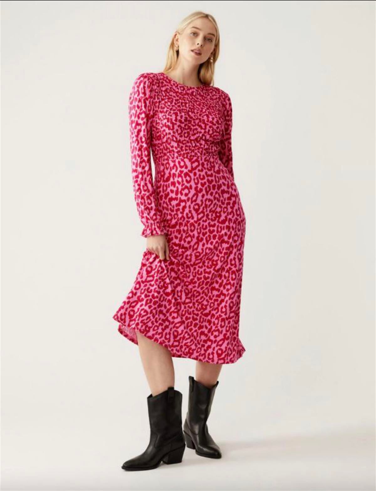 Marks&Spencer Full Likralı Leopar Desenli Elbise