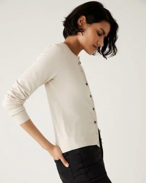 MS Ekru Triko Hırka