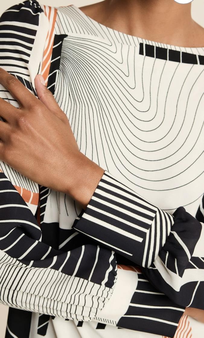 Next Geometrik Desenli Bluz