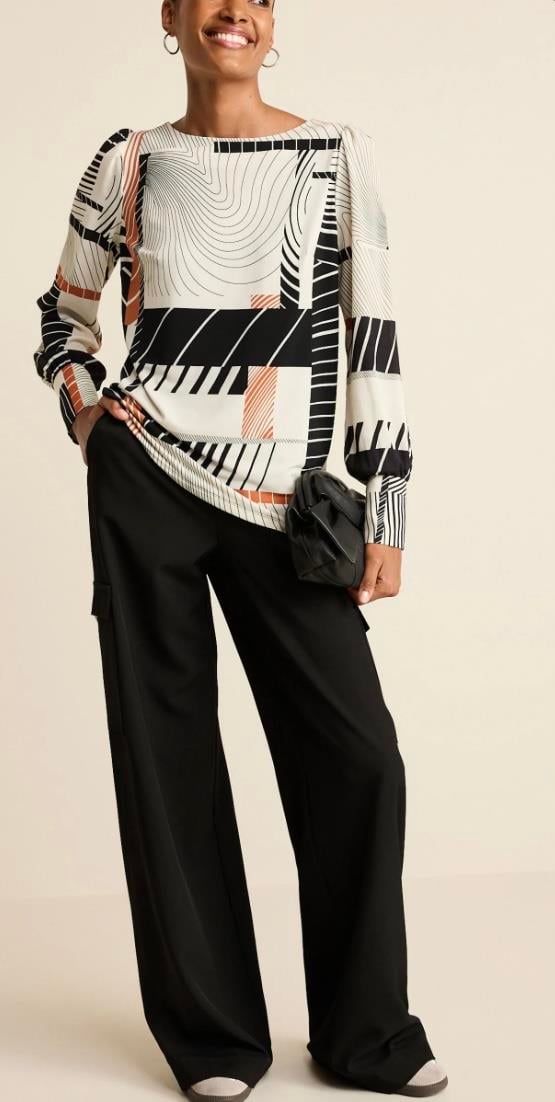 Next Geometrik Desenli Bluz