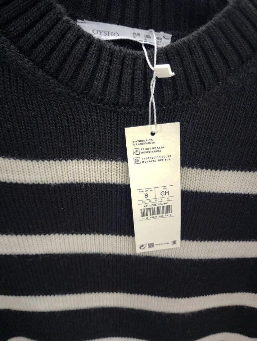 Oversize Sİyah Çizgili Kazak