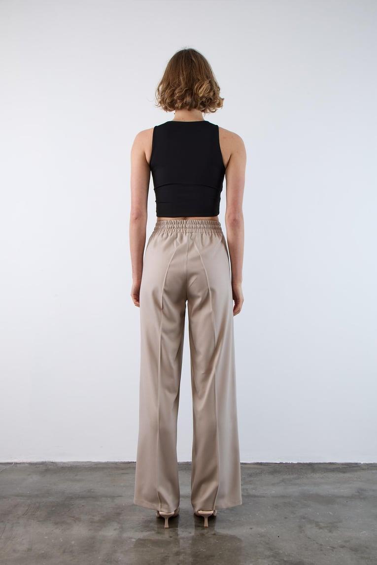 POLİVİSKON PANTOLON TAŞ RENGİ