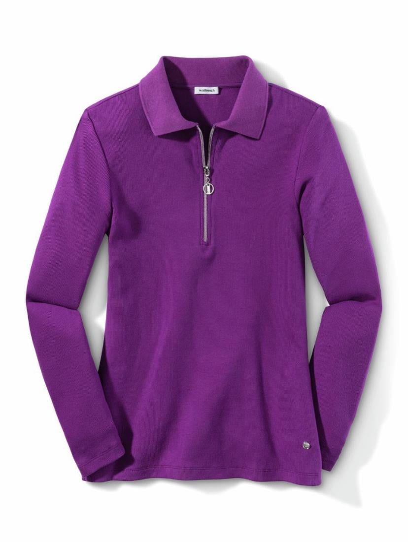 Walbusch Mor Fermuarlı Sweatshirt