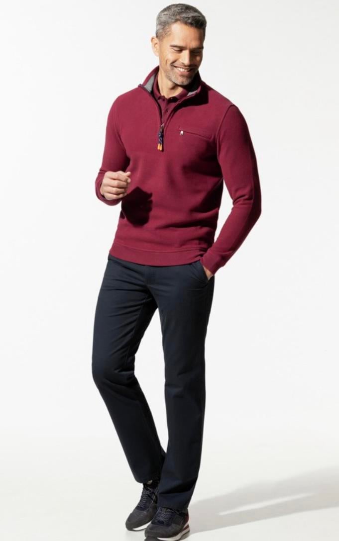 Walbusch Vişne Fermuarlı Sweatshirt