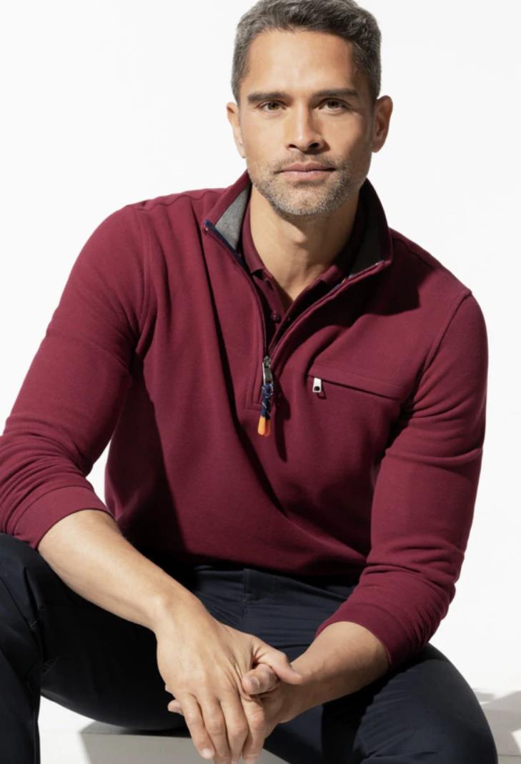 Walbusch Vişne Fermuarlı Sweatshirt