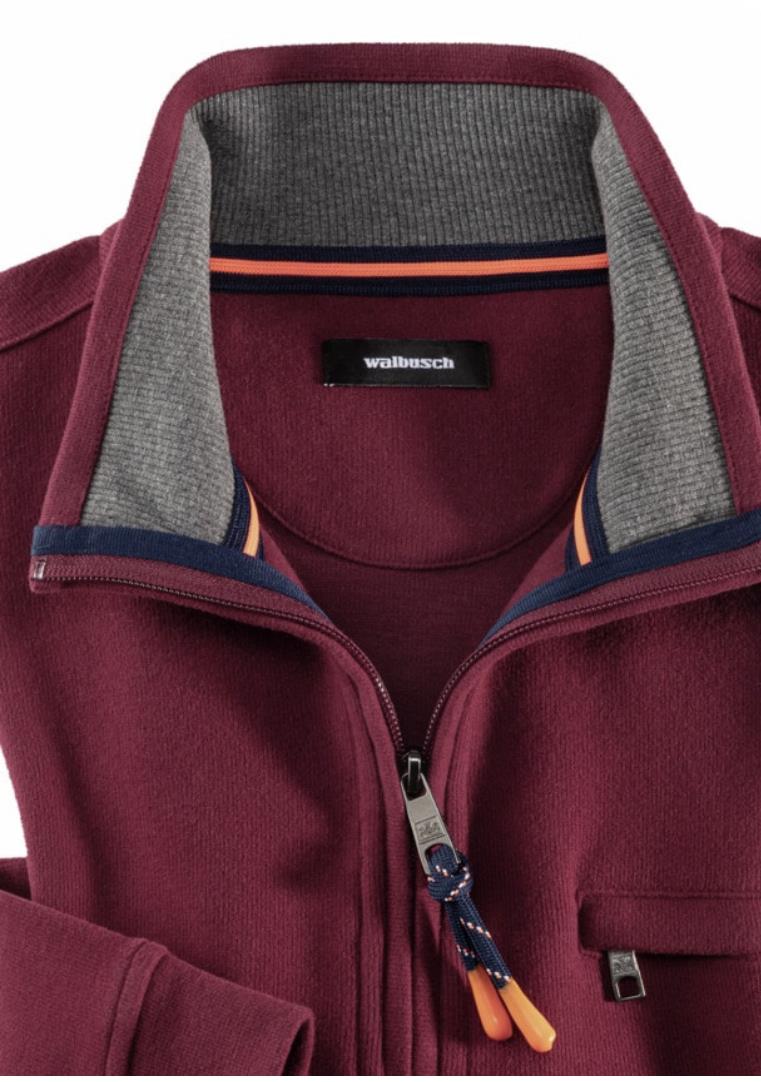 Walbusch Vişne Fermuarlı Sweatshirt