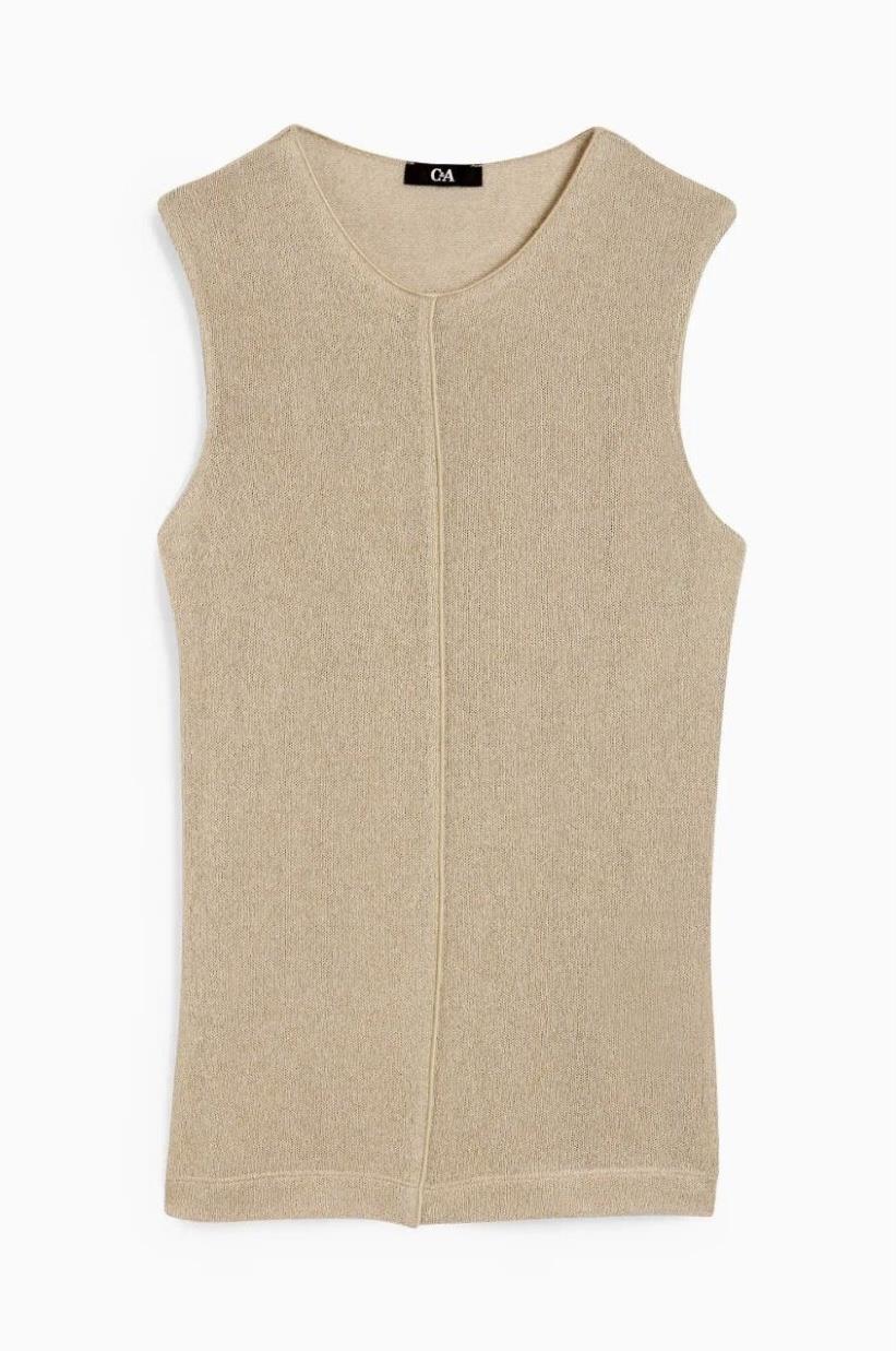 Yumuşak Dokulu Kolsuz Bluz