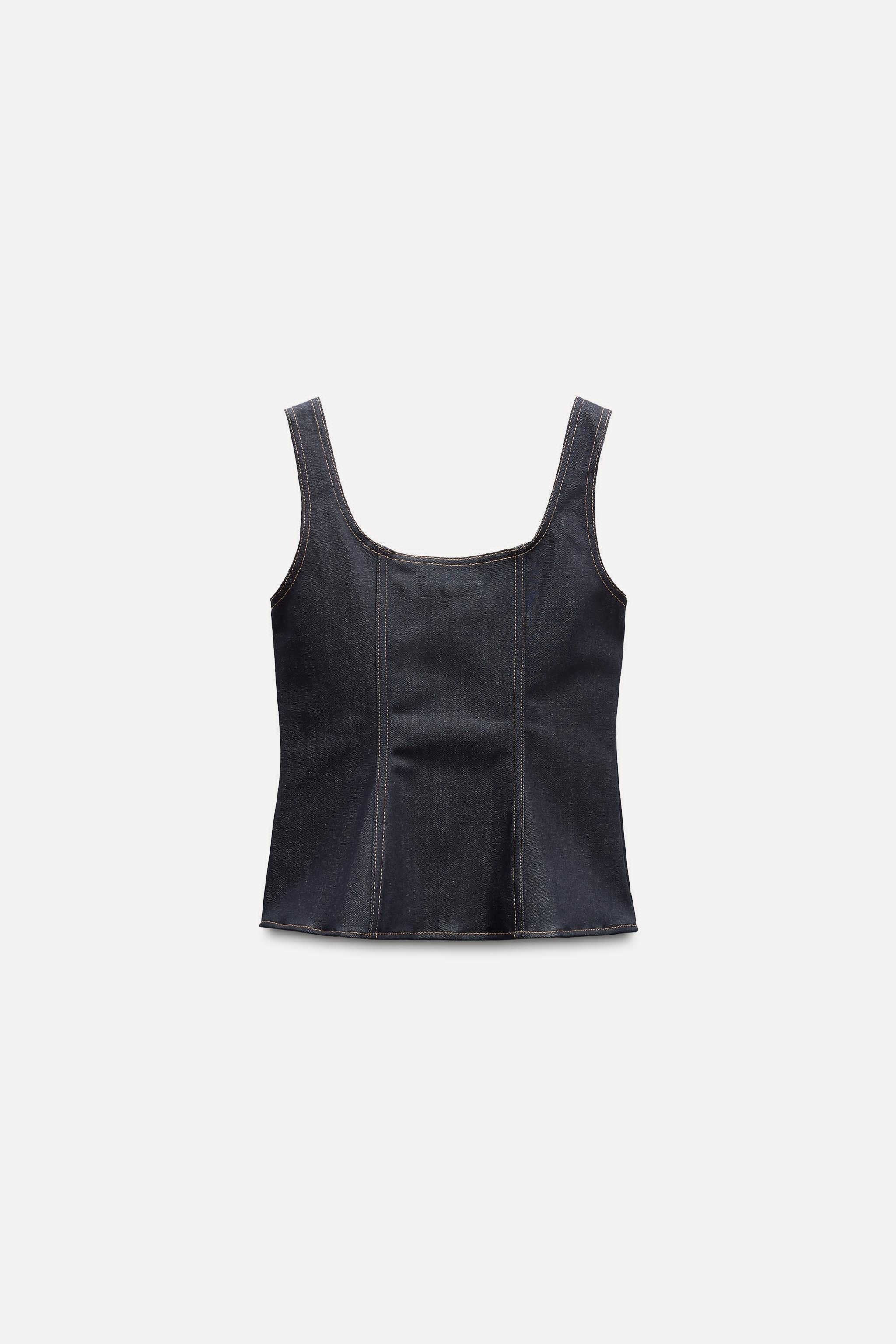 ZR İki Fermuarlı Kot Bluz