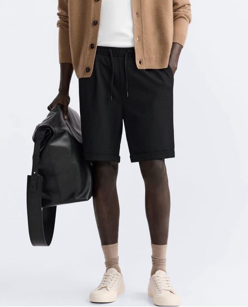 ZR Rahat Bermuda Şort Siyah Renk