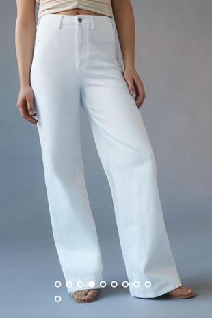 Antropology Full Lenght Beyaz Jean