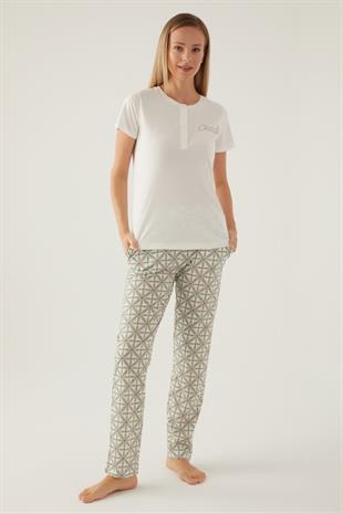 Arnetta 3 Düğmeli Suprem Pijama Takımı