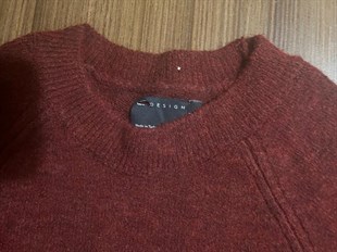 Asos Yünlü Bordo Kazak
