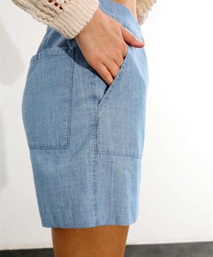 Beli Lastikli Dokuma Şort