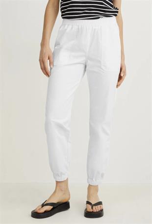 Beyaz Gabardin Pantolon