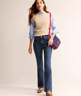 Boden Orta Bel Flare Pantolon