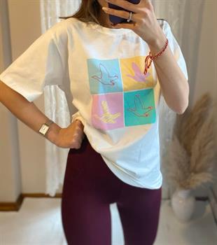 BYMN Dört Kuşlu Tişört